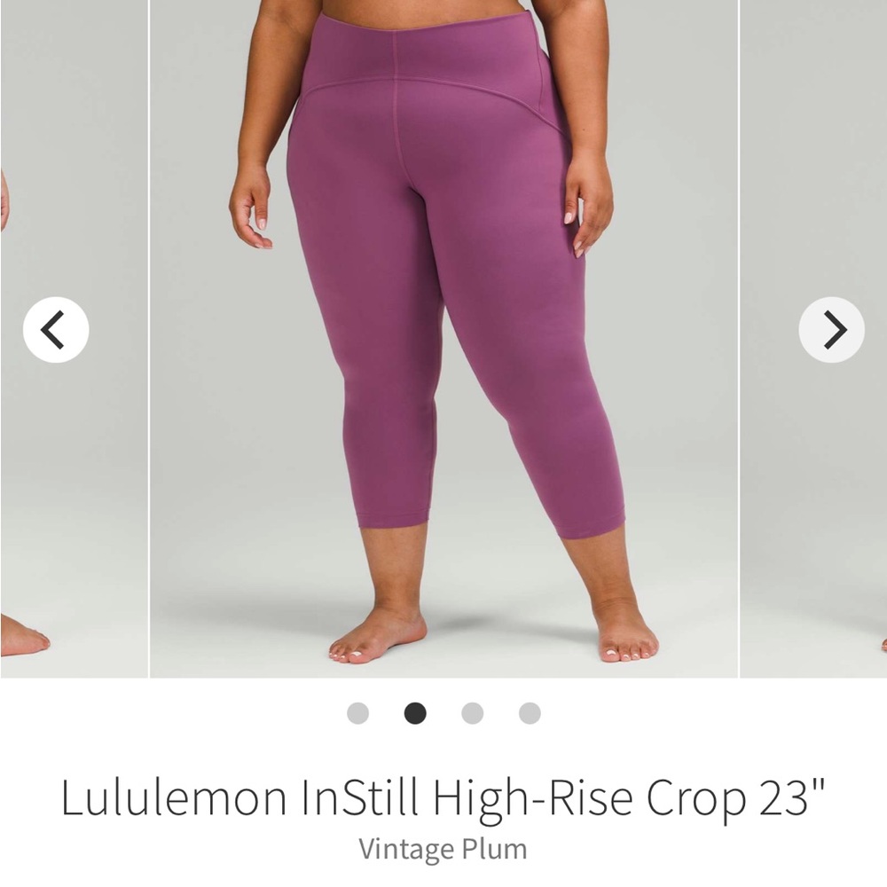 lululemon instill legging, size 4, 23”